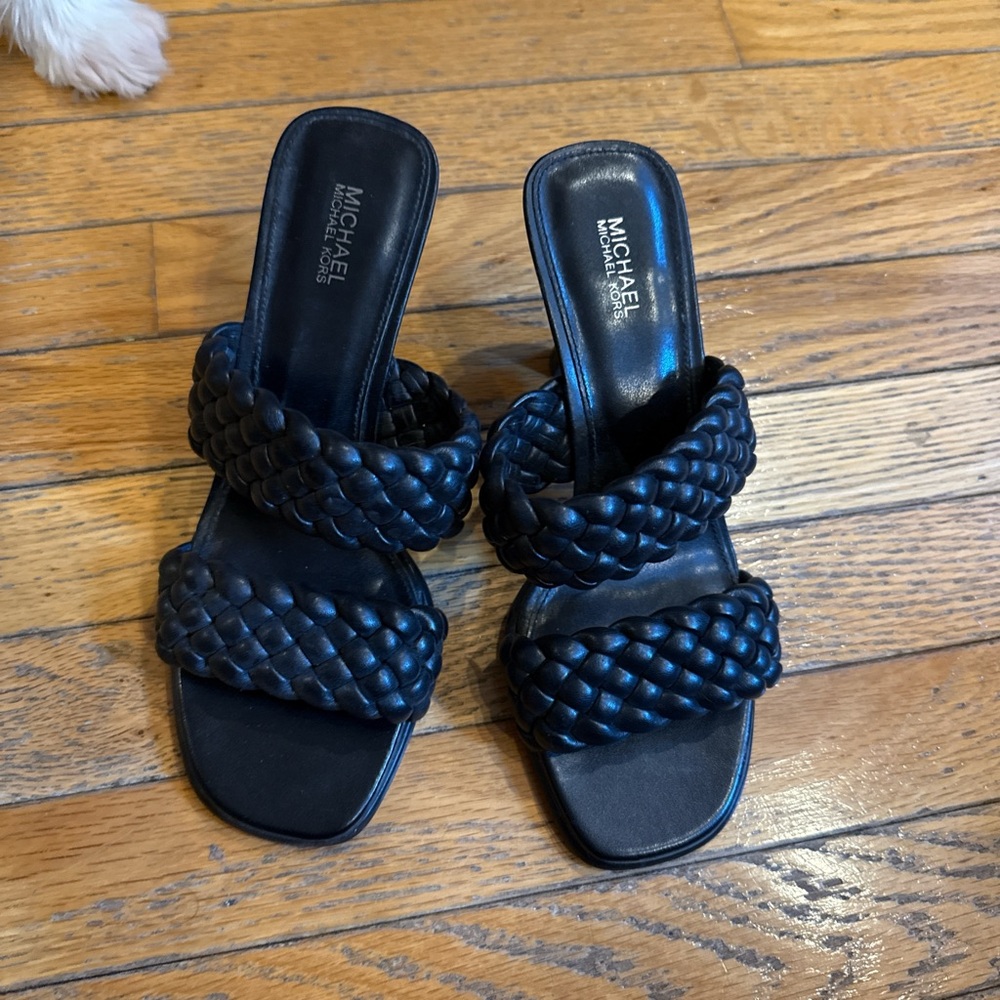 Michael Kors Black Braided Women's Sandals